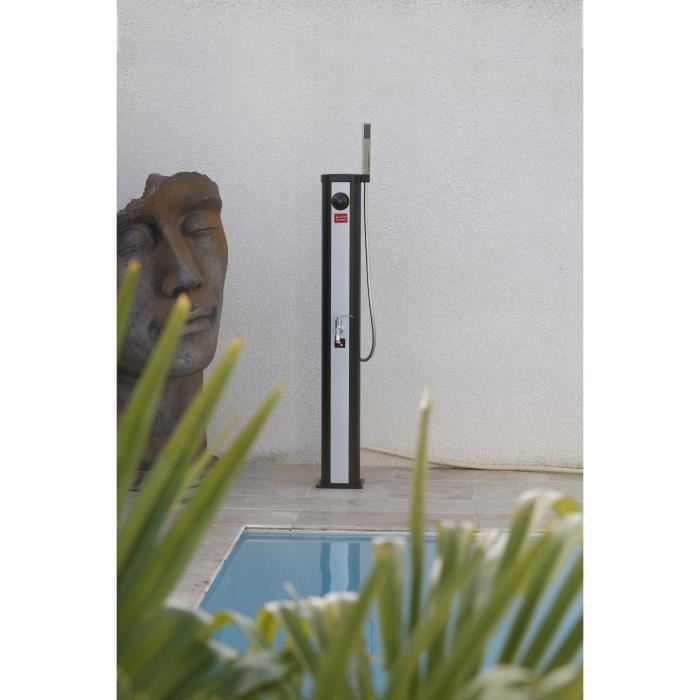 Douche solaire d'extérieur Ubbink Solaris ELITE - Réservoir 18L - Mitigeur et douchette - Ř15 x H118 cm