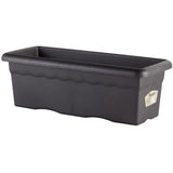 PLASTIKEN Jardiniere rectangulaire - 80 X 33 cm - Anthracite