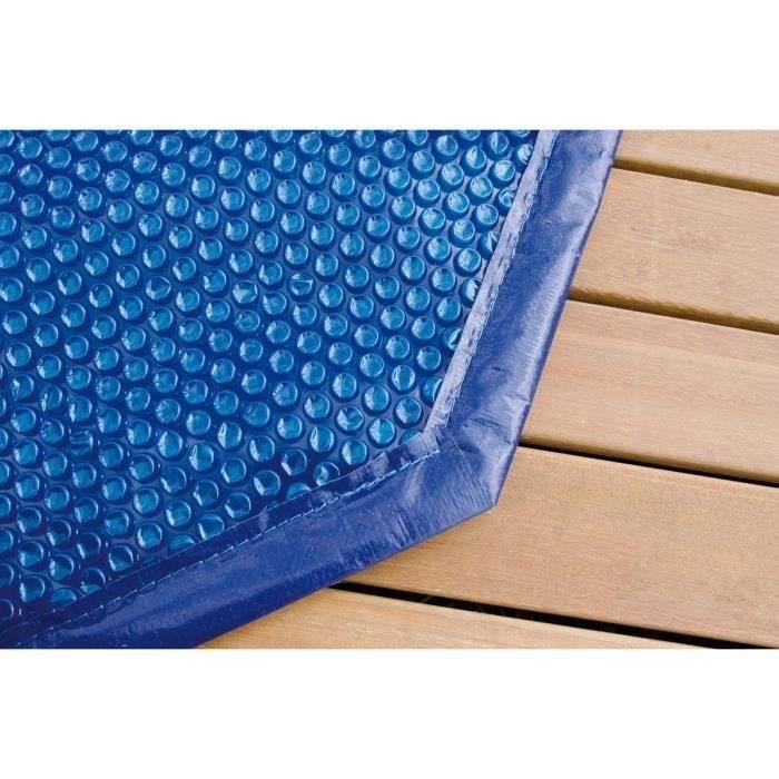 Bâche a bulles pour piscine bois UBBINK octogonale 510 - Bleue - 400 microns