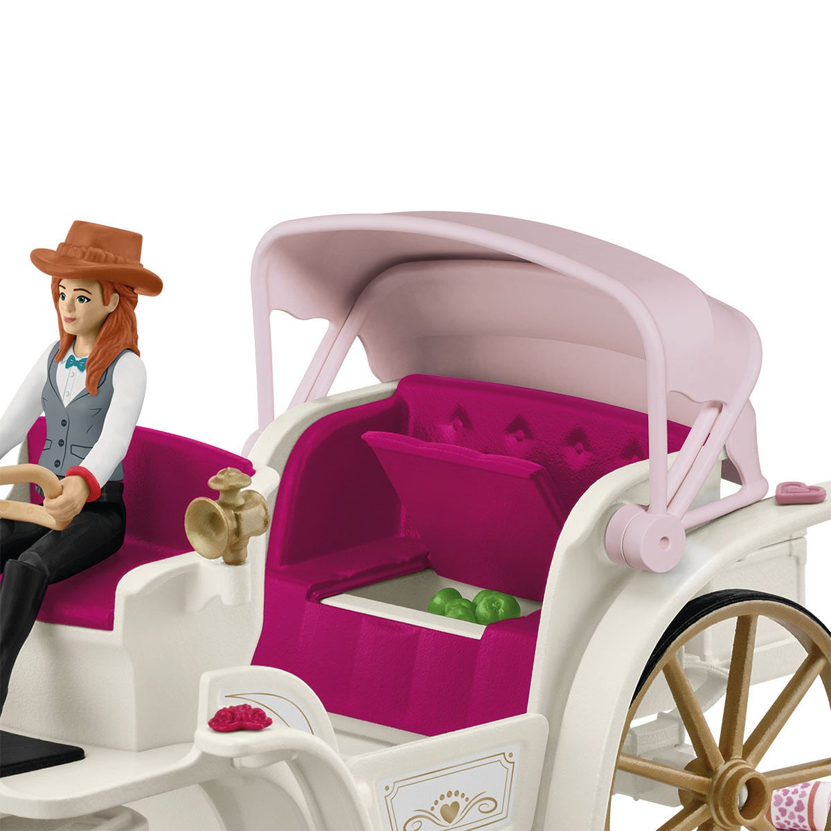Figurine La caleche des mariés, des 5 ans, schleich 42641 HORSE CLUB, coffret 106 pieces