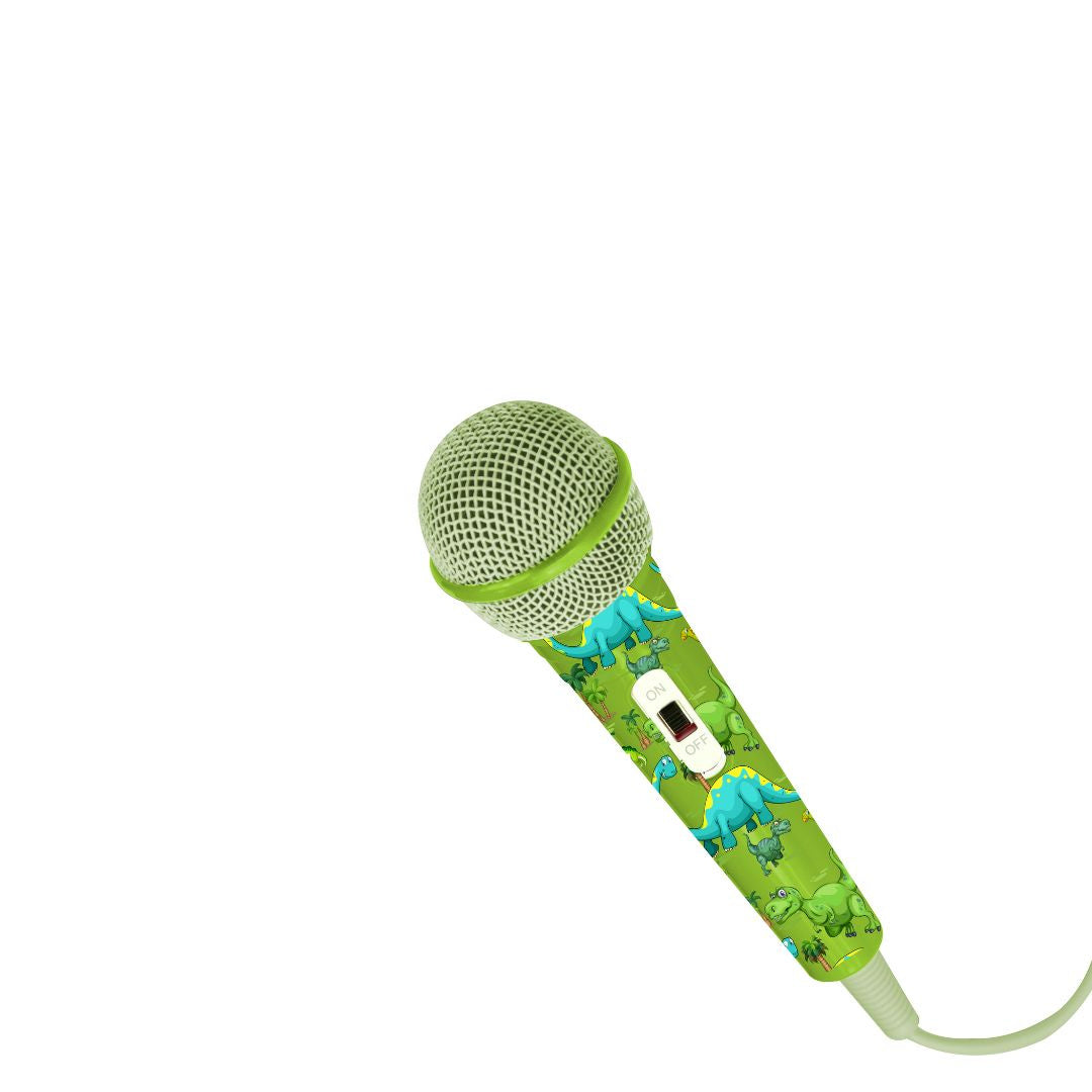 Microphone filaire WeKids, en jack 3.5mm, longeur du c ble 2.8m, modèle DINO