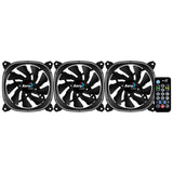 Lot de 3 Ventilateurs de boitier AeroCool Astro 12 Pro RGB 12cm (Noir)
