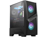 Boitier Moyen Tour ATX MSI Mag Forge 100R RGB avec panneau vitré (Noir)