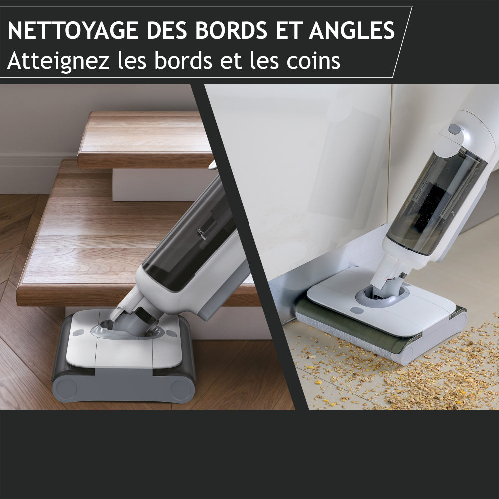 HOOVER HW500 - Aspirateur Balai Laveur sans Fil Eau et Poussiere - Double Rouleau - Moteur Haute Performance 230W
