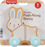 Fisher-Price Lapin a pousser en bois - Véhicule pour jeu a quatre pattes - 1 Piece en bois - des 6 mois - JDM52