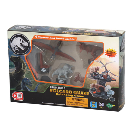 Jeu d'Équilibre - EPOCH GAMES - Jurassic World Volcano Quake - Dinosaures sur Plateforme, Dernier en Place Gagne !
