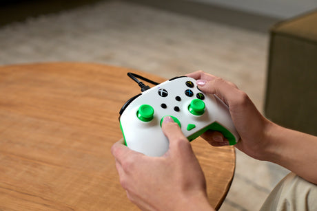 Manette de jeu - Xbox Series X|S, Xbox One et PC - Rematch Core - RGB - Filaire - Blanc / Vert - TURTLE BEACH