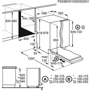 Lave-vaisselle tout encastrable ELECTROLUX EEM48300L - 14 couverts - Inverter - L60cm - tiroir a couverts - 46 dB