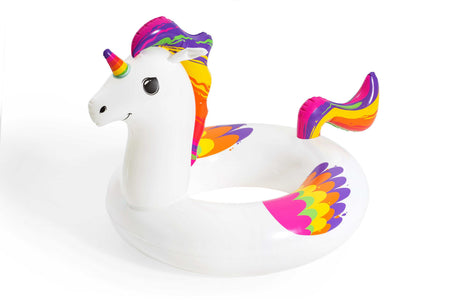 Bouée ronde licorne Fantasy - BESTWAY - Diametre 91 cm - PVC - Multicolore