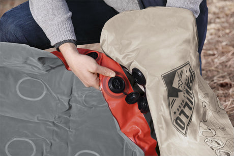 BESTWAY Matelas gonflable camping Pavillo - 2 places Roll & Relax - 203 x 183 x 22 cm - Avec sac de gonflage