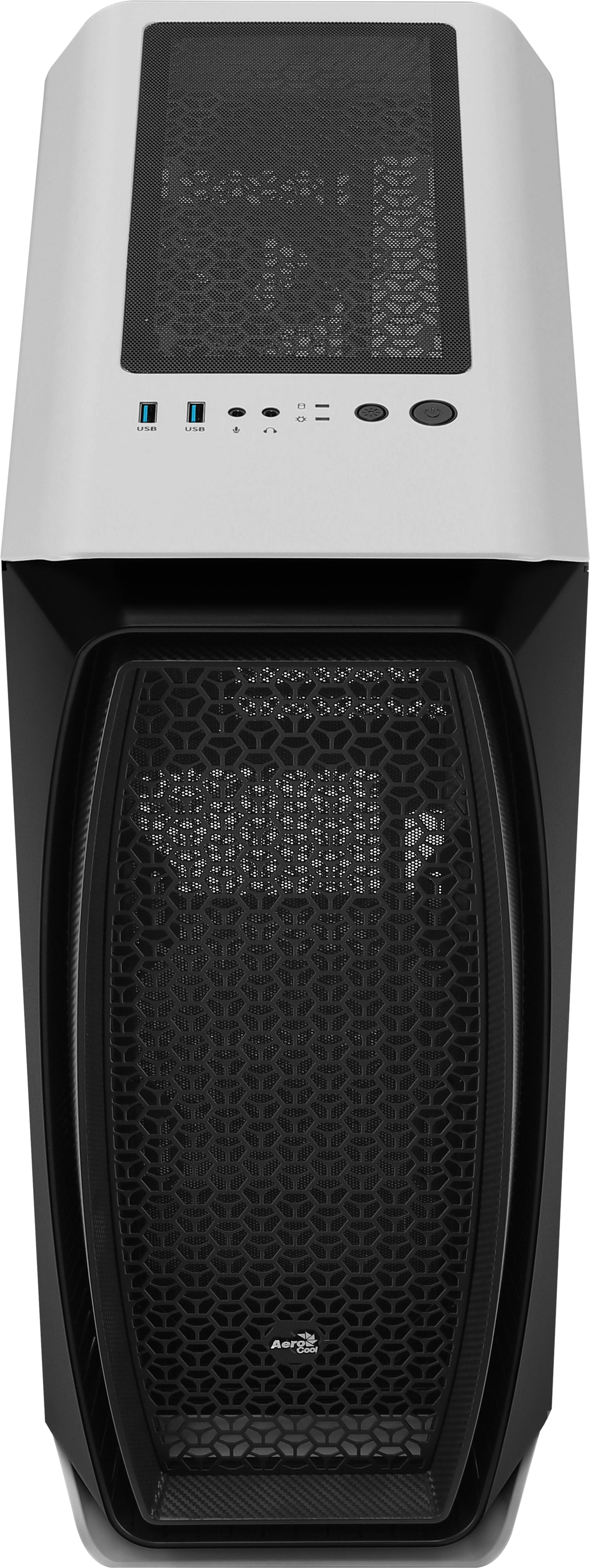 Boitier Moyen Tour ATX AeroCool Aero One avec panneau vitré (Blanc/Noir)
