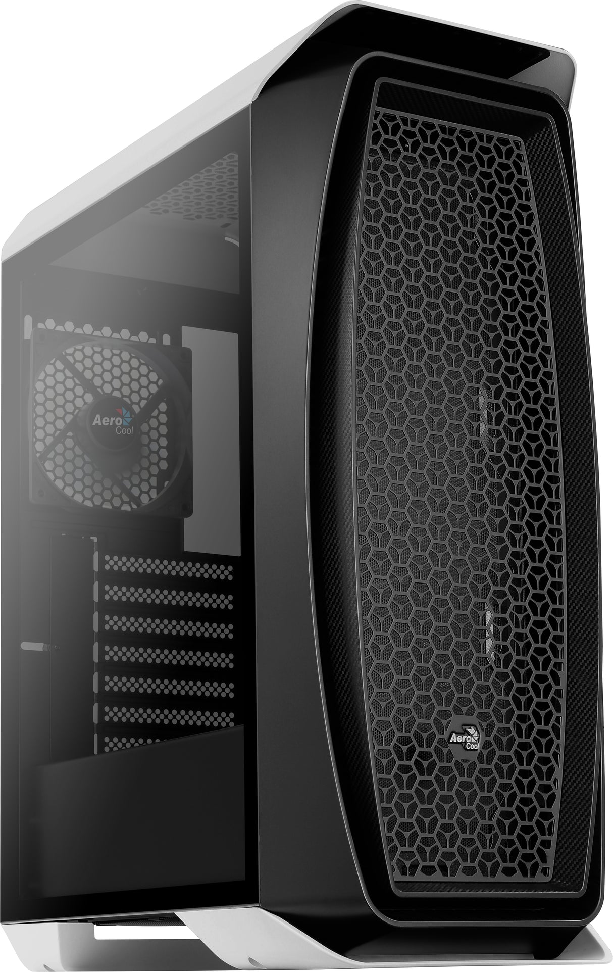 Boitier Moyen Tour ATX AeroCool Aero One avec panneau vitré (Blanc/Noir)