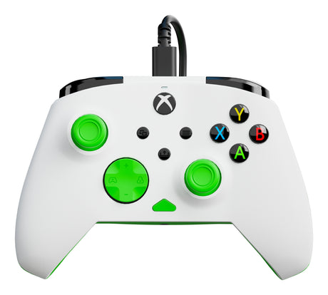 Manette de jeu - Xbox Series X|S, Xbox One et PC - Rematch Core - RGB - Filaire - Blanc / Vert - TURTLE BEACH