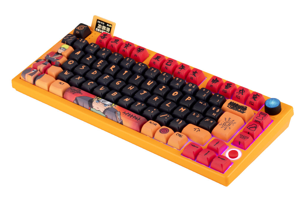 Clavier filaire/sans fil - Mécanique - KONIX - Naruto Shippuden - Édition Pro Collector Numérotée - AZERTY - LED RVB
