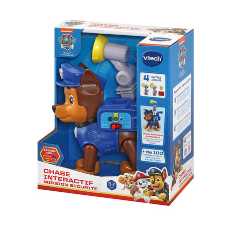 Figurine interactive VTECH Pat Patrouille - Chase avec accessoires de sauvetage pour enfants de 3 a 7 ans