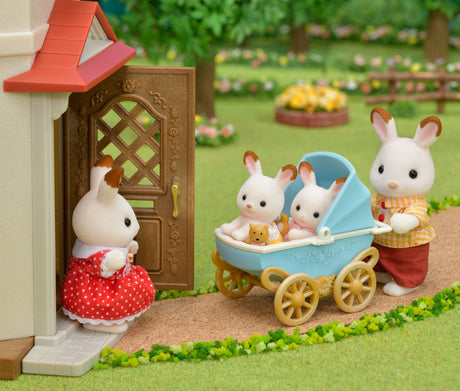 Les jumeaux Lapin Chocolat et poussette double  - Sylvanian Families - 5432