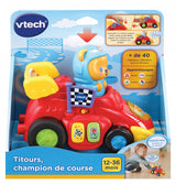 VTECH - Titours, Champion de Course - Véhicule Interactif pour Bébé de 12 mois et plus - Rouge