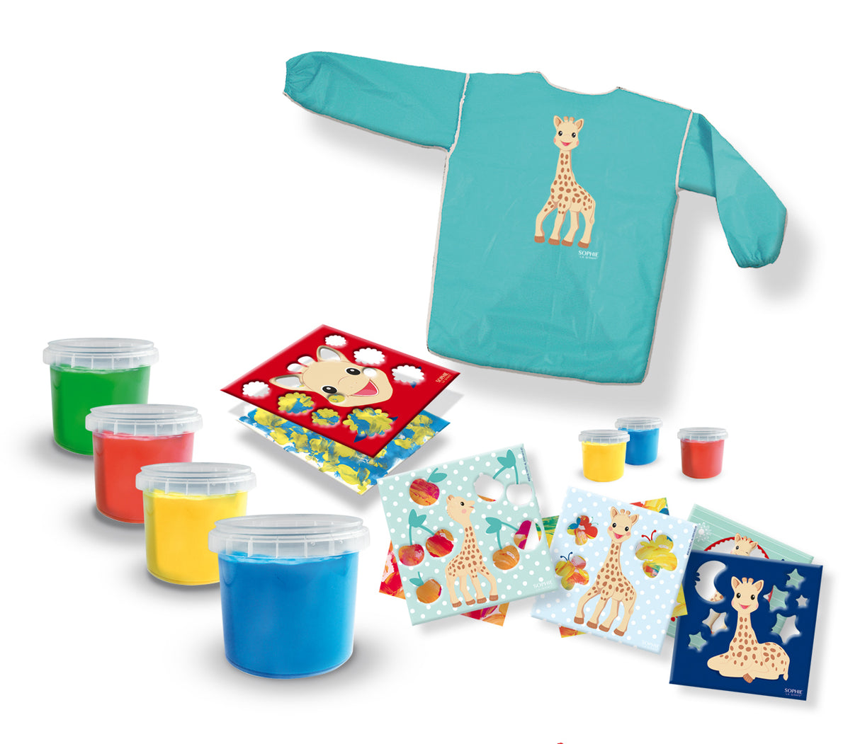 Kit de peinture au doigt - SES CREATIVE - Hobby 1 - 4 - Sophie la girafe - Développement créatif - Peinture lavable - Age : 1+