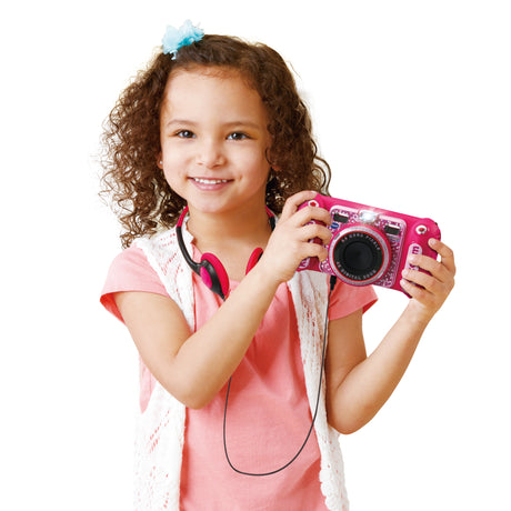 Appareil photo enfant - VTECH - Kidizoom Duo DX Rose - 75 filtres dynamiques - 5 jeux en réalité augmentée