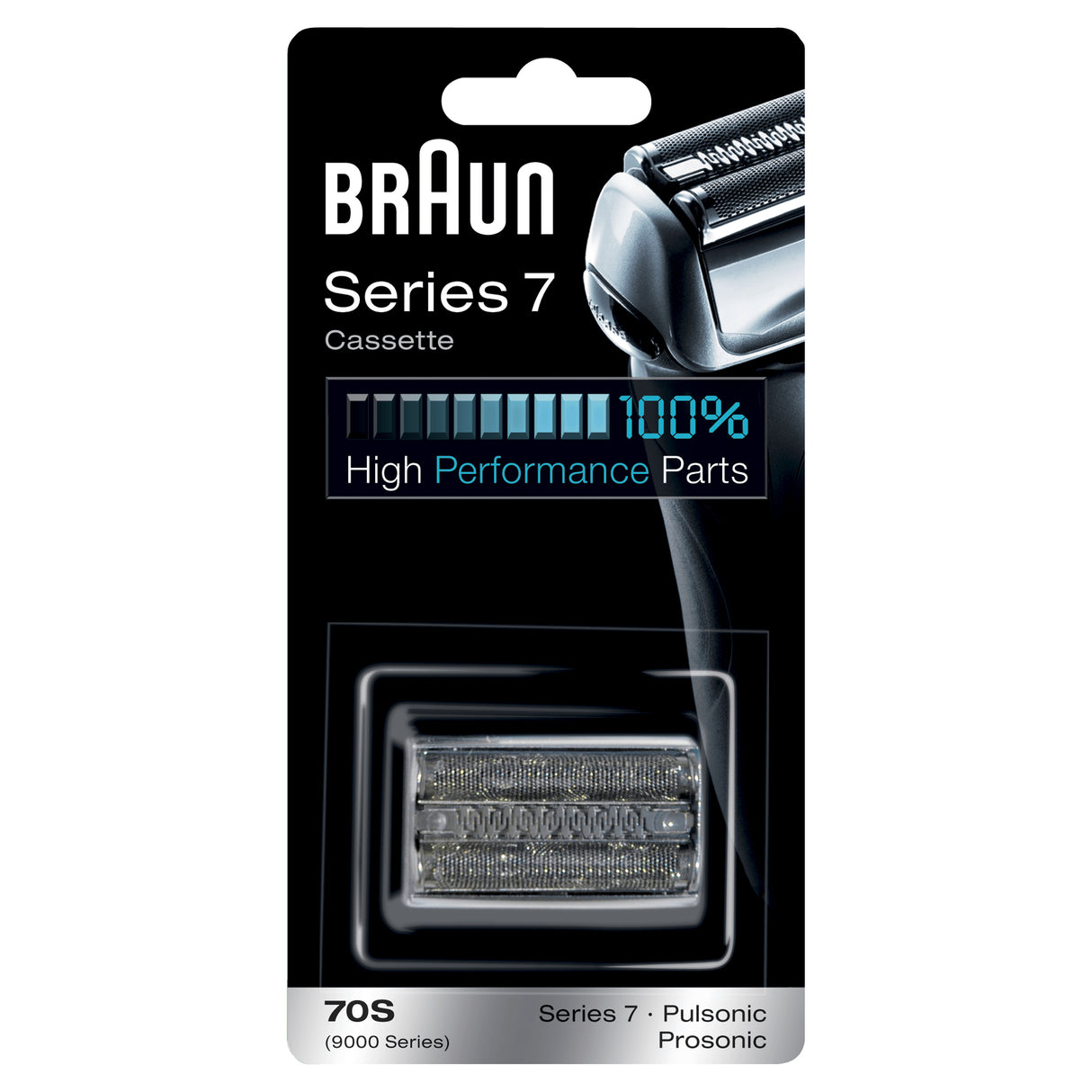 Tete de rasoir - BRAUN - Cassette 70S SERIES 7 / PULSONIC - Argent