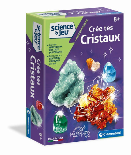 Clementoni- Crée tes cristaux - Des 8 ans