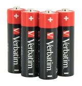 Lot de 4 piles Alcaline Verbatim Premium type AA (LR6) 1,5V