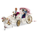 Figurine La caleche des mariés, des 5 ans, schleich 42641 HORSE CLUB, coffret 106 pieces