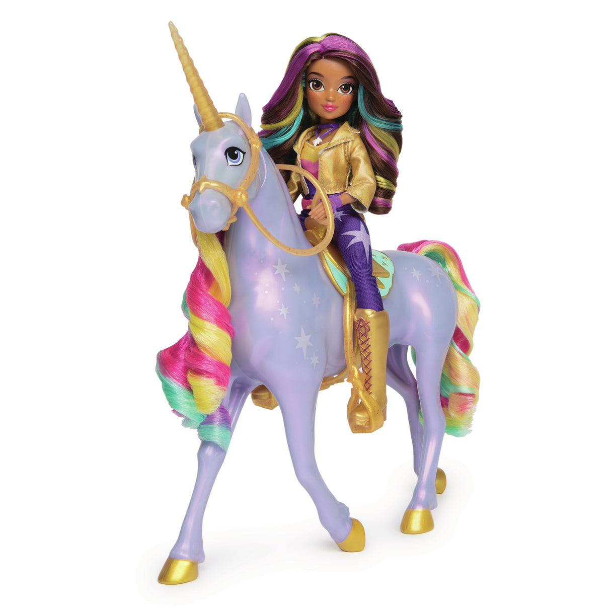 SPIN MASTER LICORNE A FONCTIONS 28 CM WILDSTAR + POUPEE 24 CM Unicorn Academy