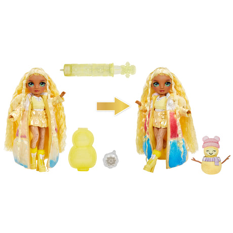 Rainbow High - Winter Wonderland - Jaune- Révele ta couleur - Créer son bonhomme de neige - Dés 4ans