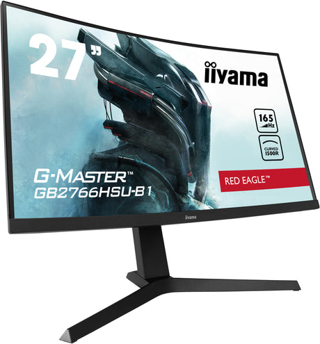 Ecran PC Gamer Incurvé - IIYAMA -  27 - FHD - 165Hz - Dalle VA - 1ms - Ajustable en hauteur - GB2766HSU-B1
