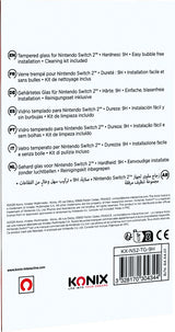 Protection d'écran verre trempé - KONIX - Nintendo Switch 2 - Anti-bulle - Anti-rayures - Indice de dureté 9H - 100 % transparent