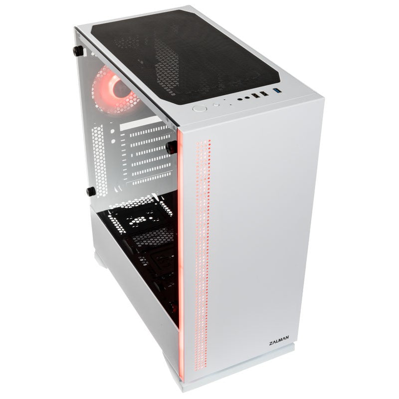 Boitier Moyen Tour ATX Zalman S5 RGB avec panneaux vitrés (Blanc)