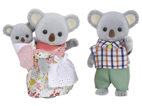 Famille Koala Sylvanian - SYLVANIAN FAMILIES - 5310 - Articulée et Habillée - Gris
