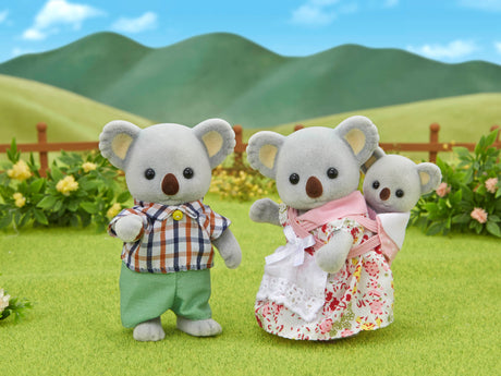 Famille Koala Sylvanian - SYLVANIAN FAMILIES - 5310 - Articulée et Habillée - Gris