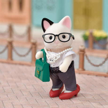 SYLVANIAN FAMILIES - La valisette de mode et grande soeur chat bicolore