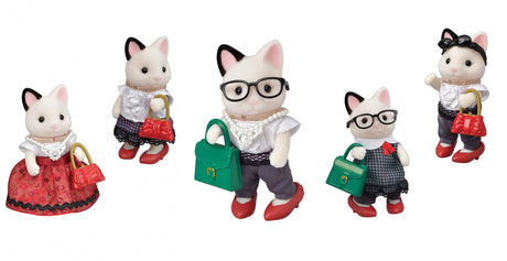 SYLVANIAN FAMILIES - La valisette de mode et grande soeur chat bicolore