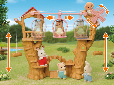 Figurine miniature - SYLVANIAN FAMILIES - La tyrolienne des bébés - Henry le bébé lapin creme - Multicolore