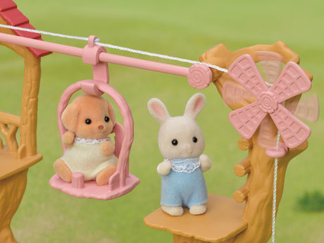Figurine miniature - SYLVANIAN FAMILIES - La tyrolienne des bébés - Henry le bébé lapin creme - Multicolore