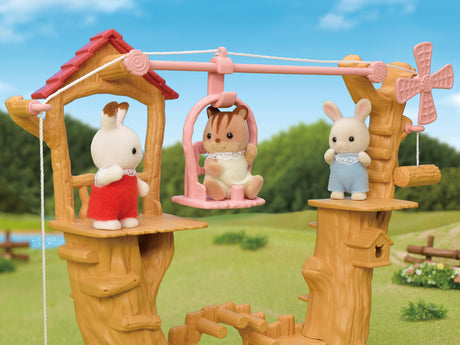 Figurine miniature - SYLVANIAN FAMILIES - La tyrolienne des bébés - Henry le bébé lapin creme - Multicolore