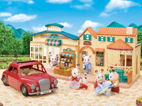 Voiture rouge cabriolet 5 places - SYLVANIAN FAMILIES - pour poupées de 3 ans et plus