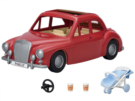 Voiture rouge cabriolet 5 places - SYLVANIAN FAMILIES - pour poupées de 3 ans et plus