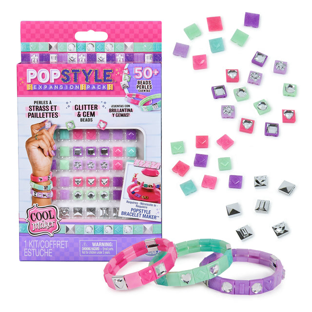 SPIN MASTER COOL MAKER - POP STYLE PACK STRASS ET PAILLETTES Pop Style Machine a Bracelets