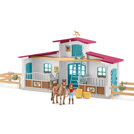 Centre Équestre, coffret figurines avec 75 éléments inclus dont 1 cheval, des 5 ans, schleich 72222 Horse club