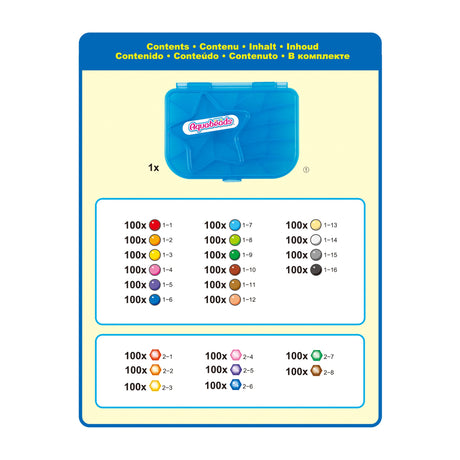 Aquabeads Méga recharge 2400 perles,  perles qui collent avec de l'eau, 31502, 24 couleurs, des 4 ans