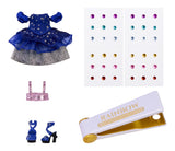 Rainbow High Poupée Mannequin Be Dazzling - Genevieve Bleu - 28 cm - Pierres précieuses scintillantes et accessoires inclus