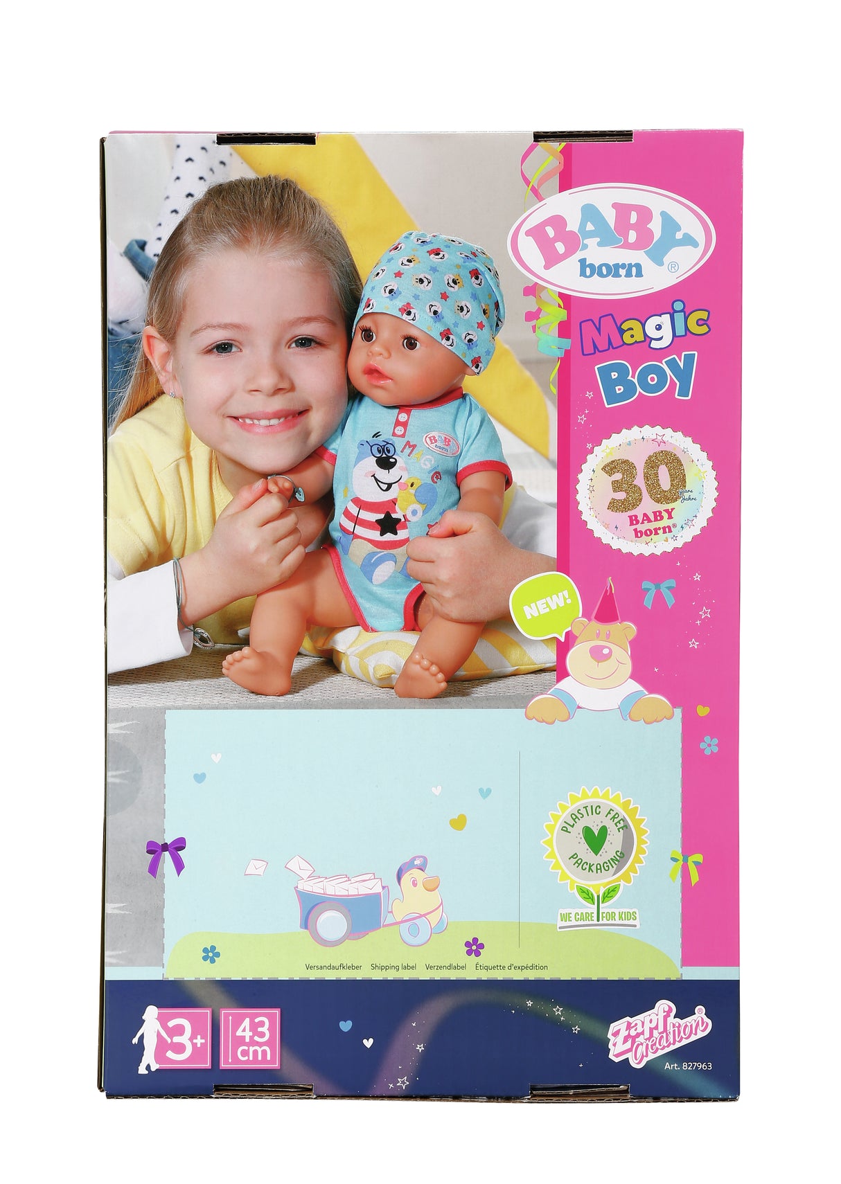 BABY BORN - Magic Boy - Poupée bébé garçon avec 11 accessoires - Mange, dort, pleure et utilise le pot - 43cm - des 3 ans