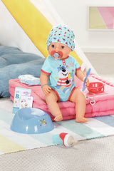 BABY BORN - Magic Boy - Poupée bébé garçon avec 11 accessoires - Mange, dort, pleure et utilise le pot - 43cm - des 3 ans