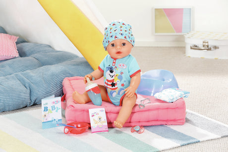 BABY BORN - Magic Boy - Poupée bébé garçon avec 11 accessoires - Mange, dort, pleure et utilise le pot - 43cm - des 3 ans
