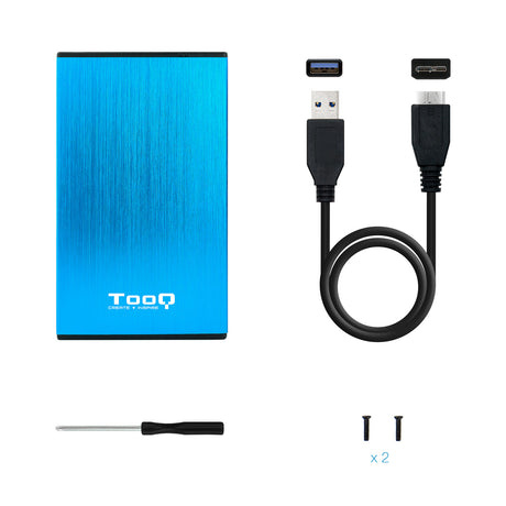Boitier externe USB 3.1 TooQ TQE-2527 - S-ATA 2,5" (Bleu)