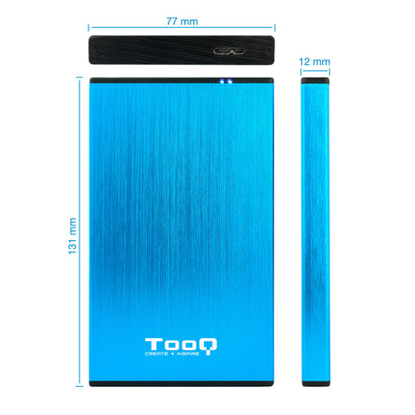 Boitier externe USB 3.1 TooQ TQE-2527 - S-ATA 2,5" (Bleu)